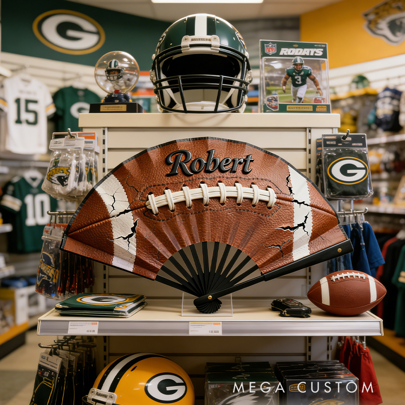 Personalized Football Pattern Fan the Perfect Gift for Football Fans