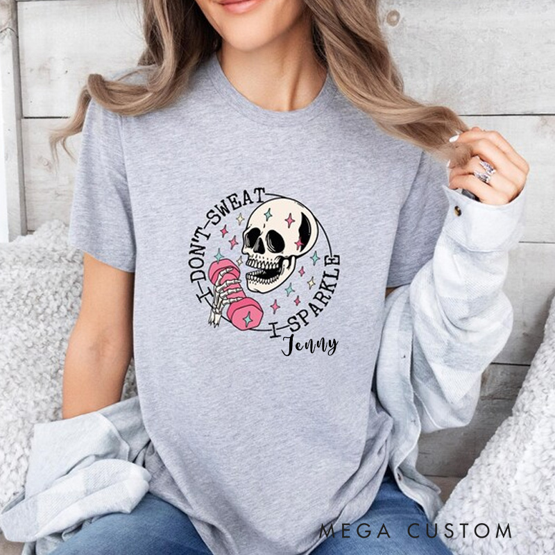 Personalized Gym Classic T-Shirt Gym Lover Shirt Sparkle Shirt Funny Gym Mental Health for Fitness Enthusiasts Bodybuilders and Gym Lovers