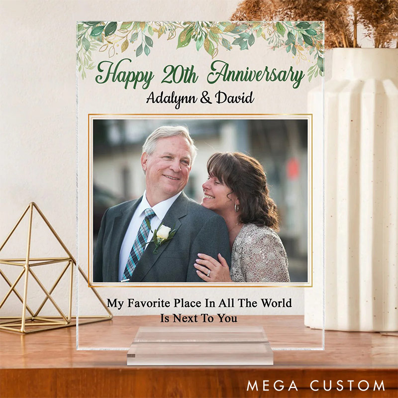 Personalized Happy Anniversary Couple Acrylic Plaque Custom Photo  Acrylic Plaque for Wife Husband Anniversary Gift for Girlfriend Boyfriend