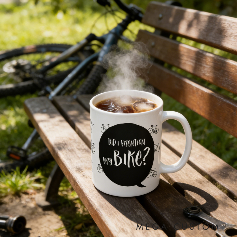 Personalized Humorous Bicycle Enthusiast Mug Unique Birthday for Cyclists Riding Lovers