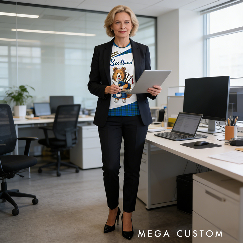 Personalized Scotland Bagpipe Cartoon Animals Classic T-Shirts with Your Name Gift for Scottish Culture Enthusiasts Bagpipe Lovers Music Lovers