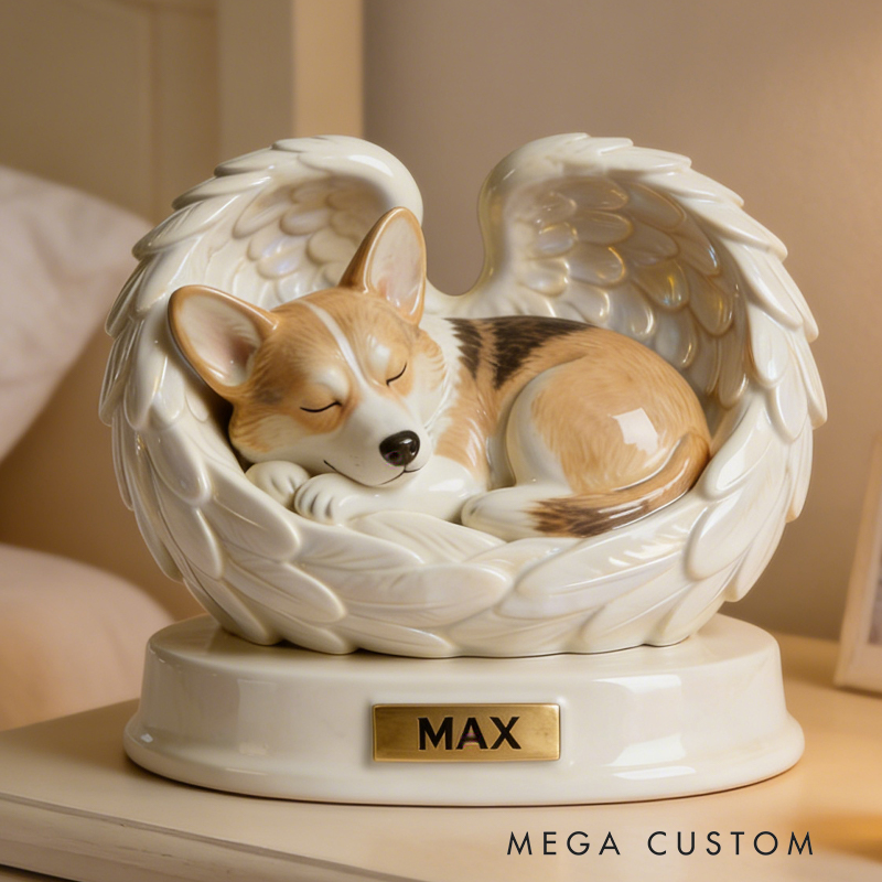 Personalized Custom Pet Memorial Figurine with Angel Wings a Heartfelt Tribute to Your Pet