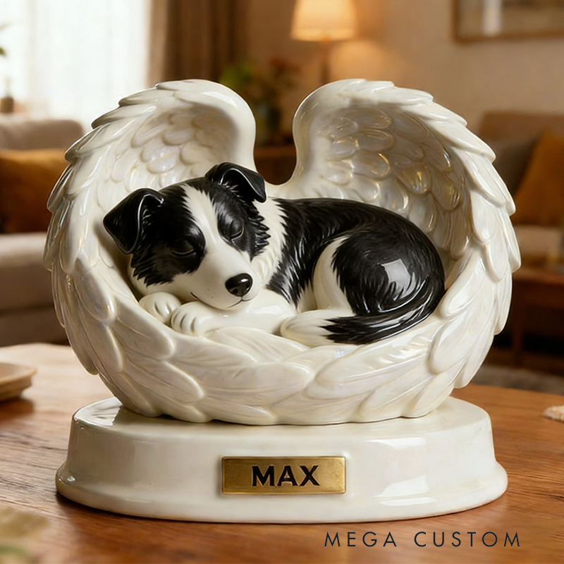 Personalized Pet Memorial with Angel Wings Celebrate the Life of Your Furry Friend