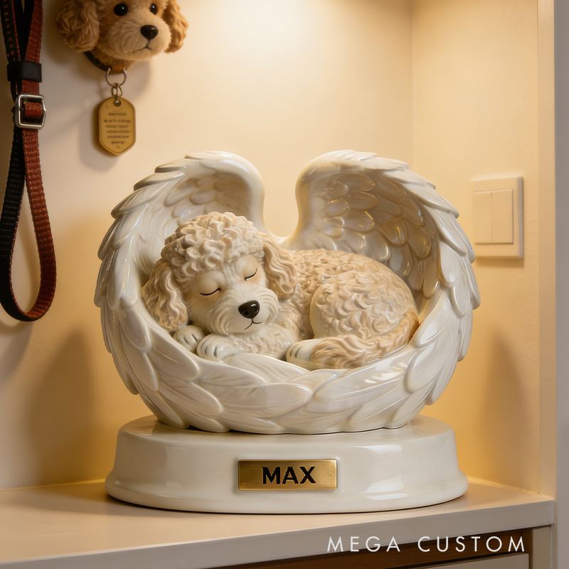Personalized Customizable Pet Memorial with Angel Wings a Special Keepsake for Your Home