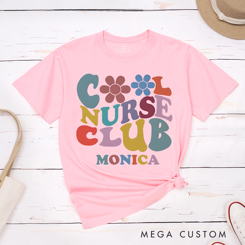 Personalized Nurse T-Shirts Cool Nurse Club Fashion Design T-Shirts