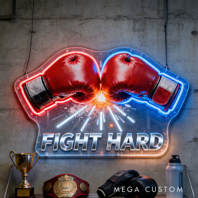 Personalized Boxing Glove Neon Sign the Perfect Gift for Boxing Lovers