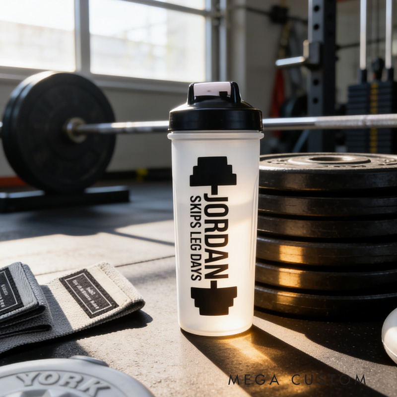 Personalised Protein Shaker New Year Resolution Gym Lover Gift Drinks Bottle Fitness Freak Healthy Shakes Father Dad Gift for Gym Lovers