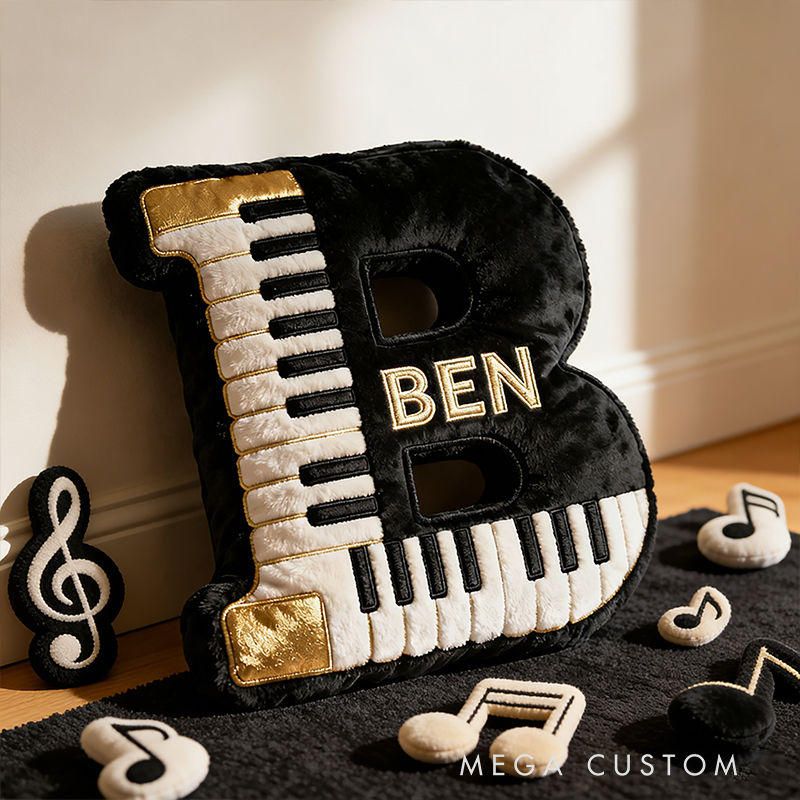 Personalized Piano Alphabet Pillow the Perfect Gift for Music Lovers