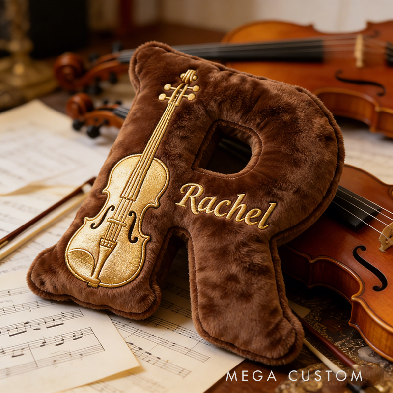 Personalized Violin Alphabet Pillow the Perfect Gift for Music Lovers