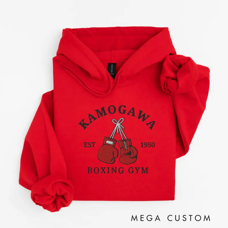 Personalized Fitness Classic Hoodies Embroidered Anime Hoodie Boxing Gym Pullover for Fitness Enthusiasts Bodybuilders and Gym Lovers