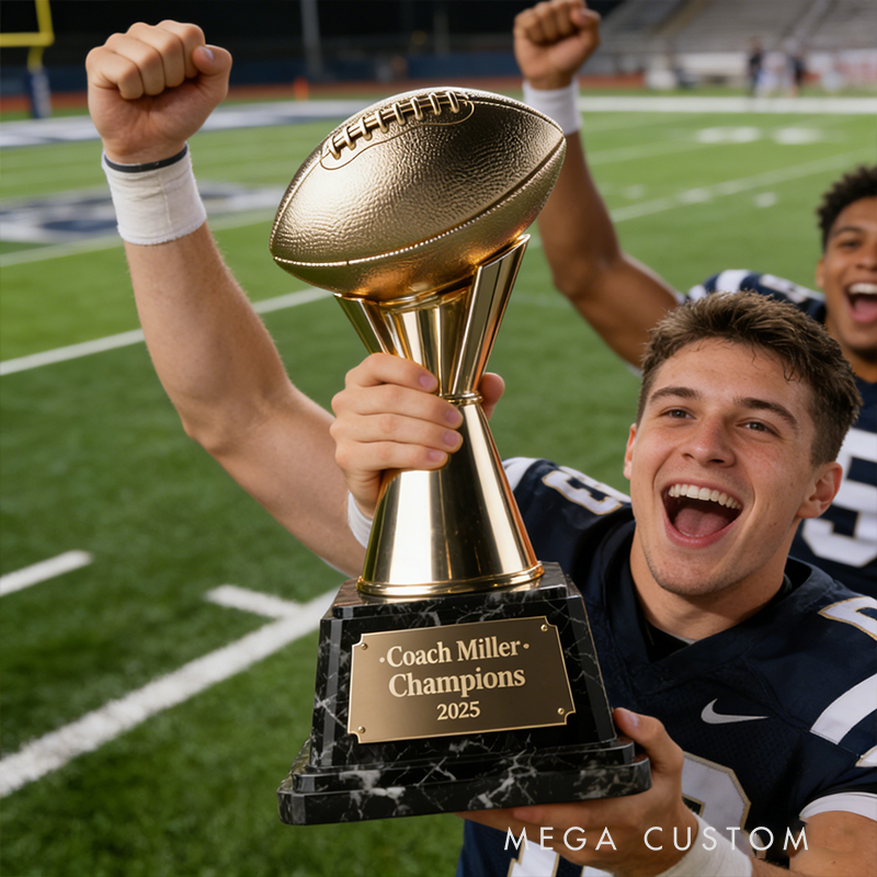 Personalized Acrylic American Football Coach Trophy