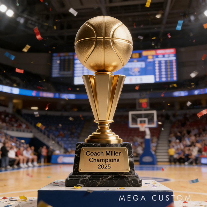 Personalized Basketball Coach Award Trophy Acrylic Plaque