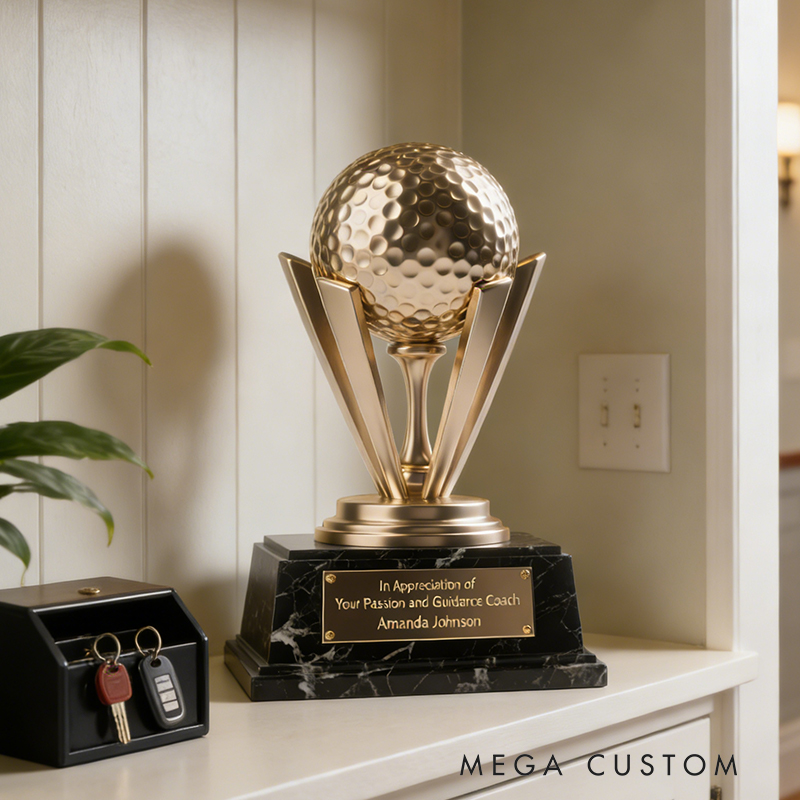 Personalized Acrylic Golf Coach Trophy