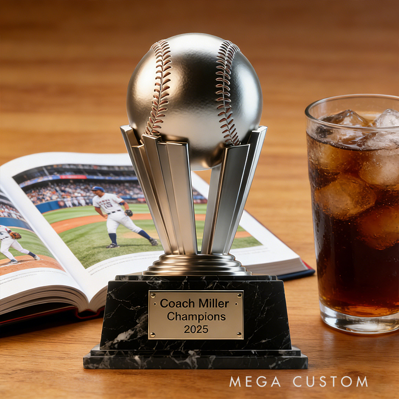 Personalized Acrylic Baseball Coach Trophy