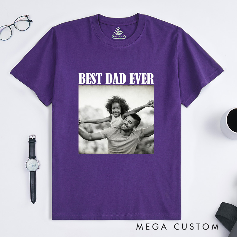 Personalised Photo Dad Shirt Custom Comfort Colors Dad Shirt Dad Picture Tshirt  Gift for Dad Dad Tee Dad Gift Grandpa Gift