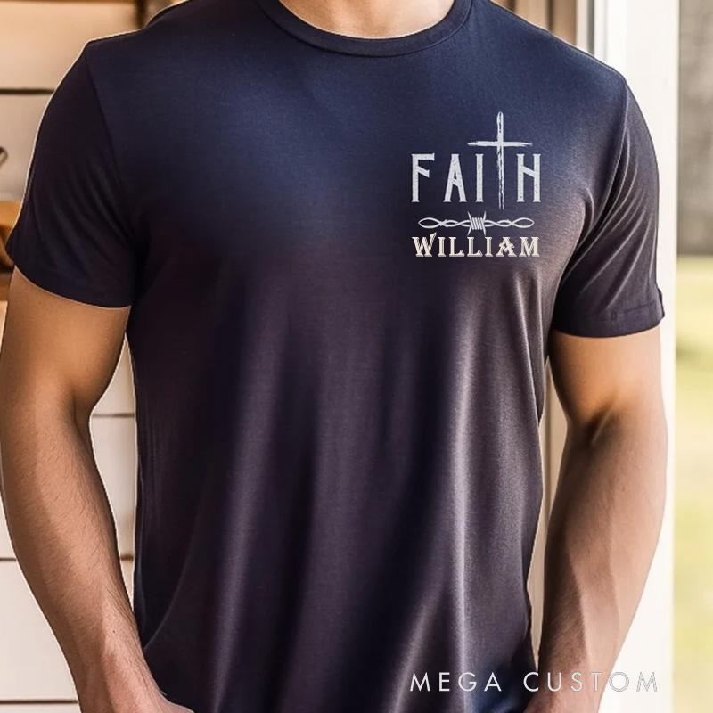 Personalized Gym Classic T-Shirt Strength Faith Based Christ Gift Ideas for Fitness Enthusiasts Bodybuilders and Gym Lovers