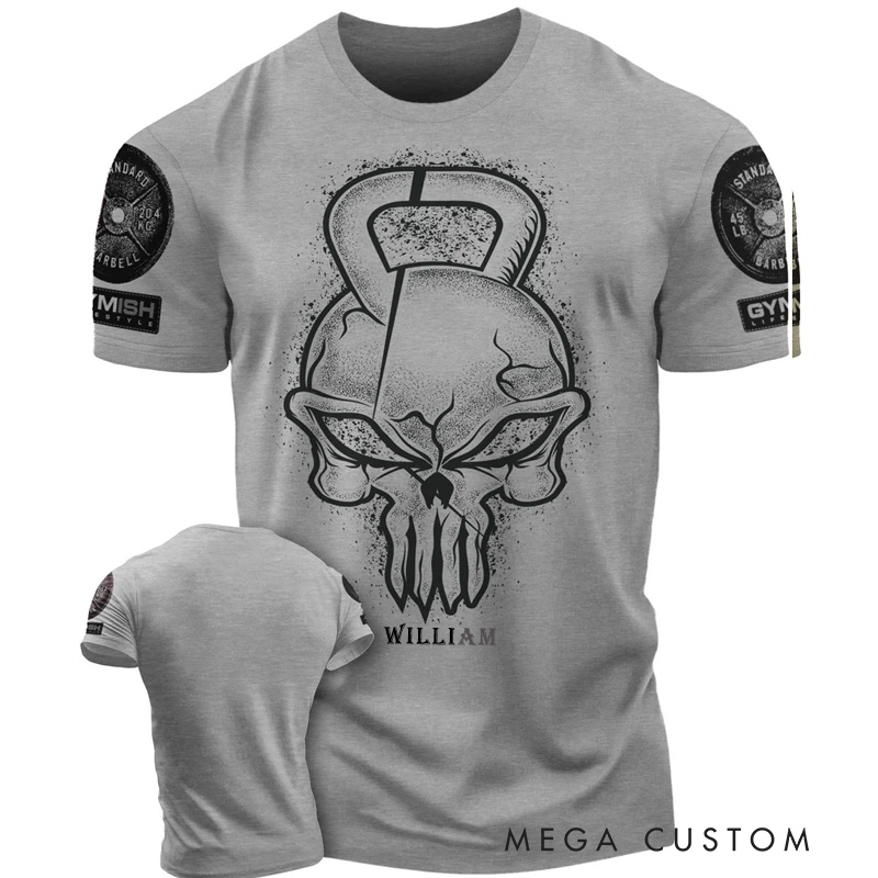Personalized Gym Classic T-Shirt Gym Reaper Funny Motivational Workout Gym T-Shirt for Men for Fitness Enthusiasts Bodybuilders and Gym Lovers