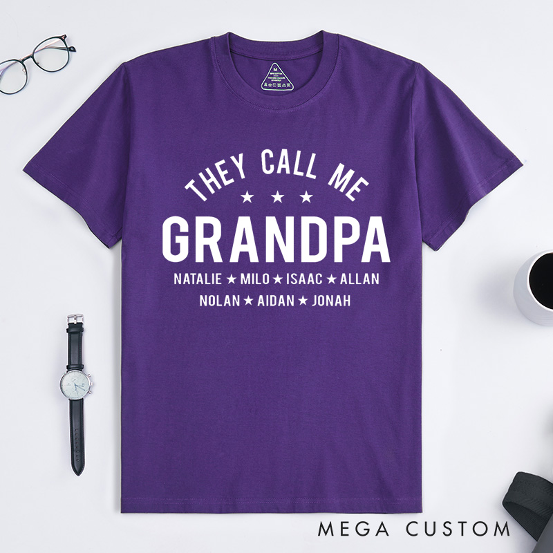 Personalised Father's Day Gift for Grandpa Custom Grandpa Shirt with Grandkids Names Personalized Grandpa Shirt Grandpa Gift with Children's Names