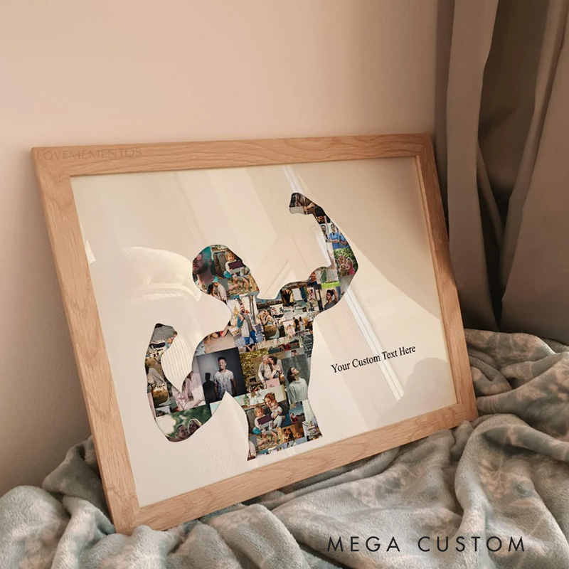 Personalized Weightlifting Art Body Building Gift Gift for Body Builder Weightlifting Gift for Gym Lover