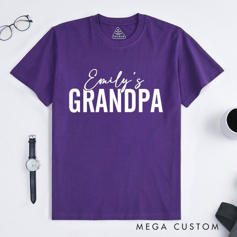 Personalized Grandpa Shirt Father's Day Shirt Customized Grandpa Shirt Gift for Dad New Dad Shirt Custom Shirt for Dad
