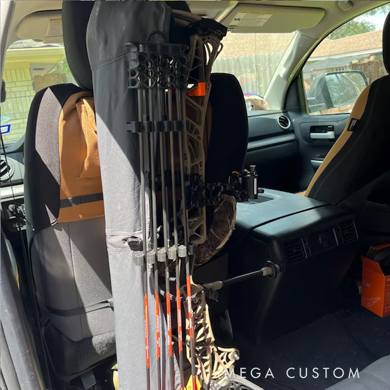  Headrest Bow Hanger – 3D Printed Archery Gear Holder for In-Car Storage