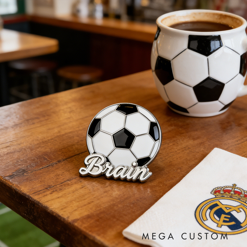 Personalized Soccer Pins Showcase Your Favorite Sports Ball for Unique Fashion Accessories