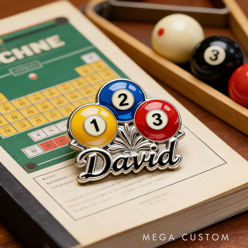 Personalized Fun Billiards Pins are the Ideal Accent for Jackets and Backpacks