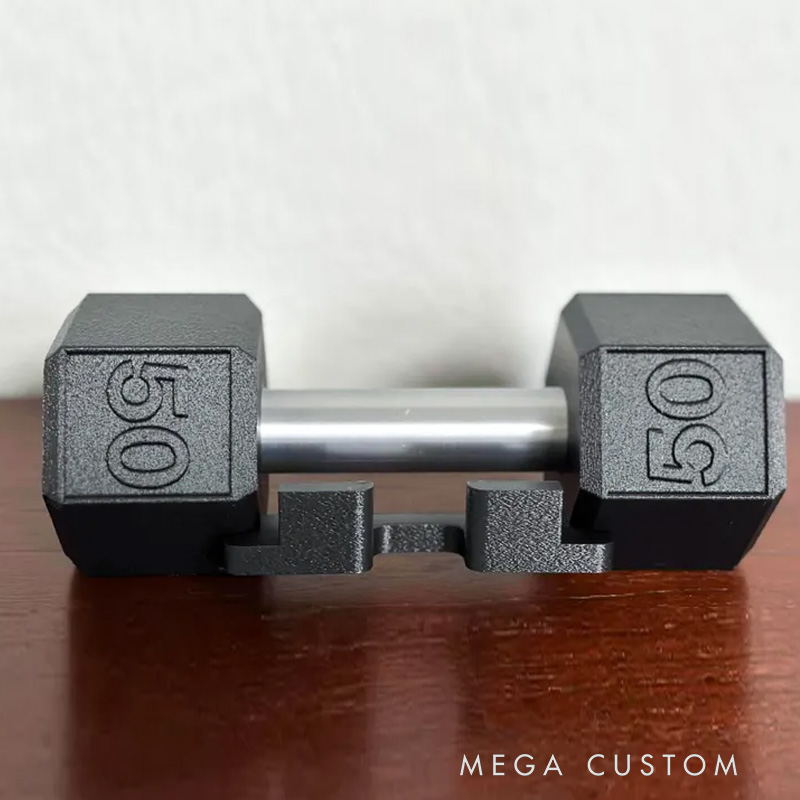 Personalized Stay Fit Focused Dumbbell Phone Stand for Desk Perfect Gift for Personal Trainer or Fitness Enthusiast Gym Lovers