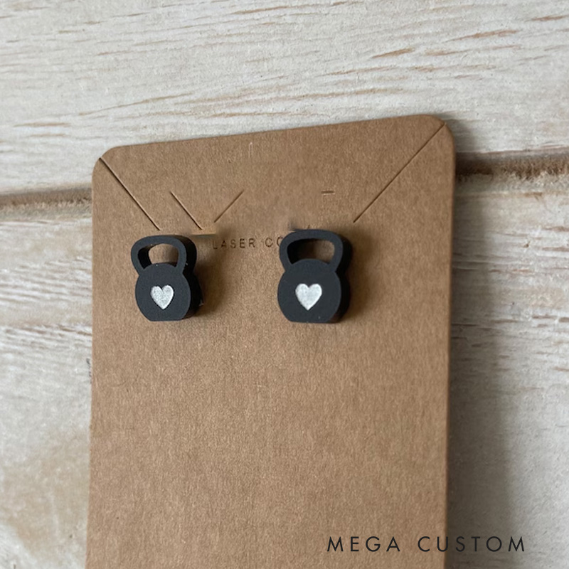 PersonalizedKettlebell Earrings Fitness CrossFit Jewelry Dumbbell Acrylic Earrings Accessories for Gym Lovers
