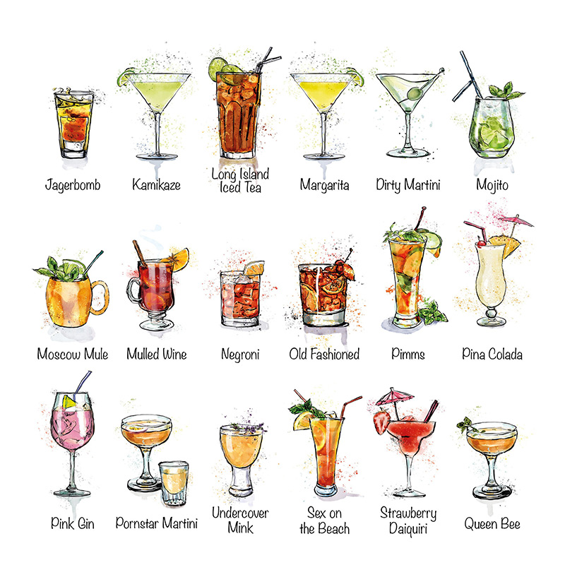 Personalized Family Drinks Print Frame New Home Gift Family Gift Housewarimg Gift 