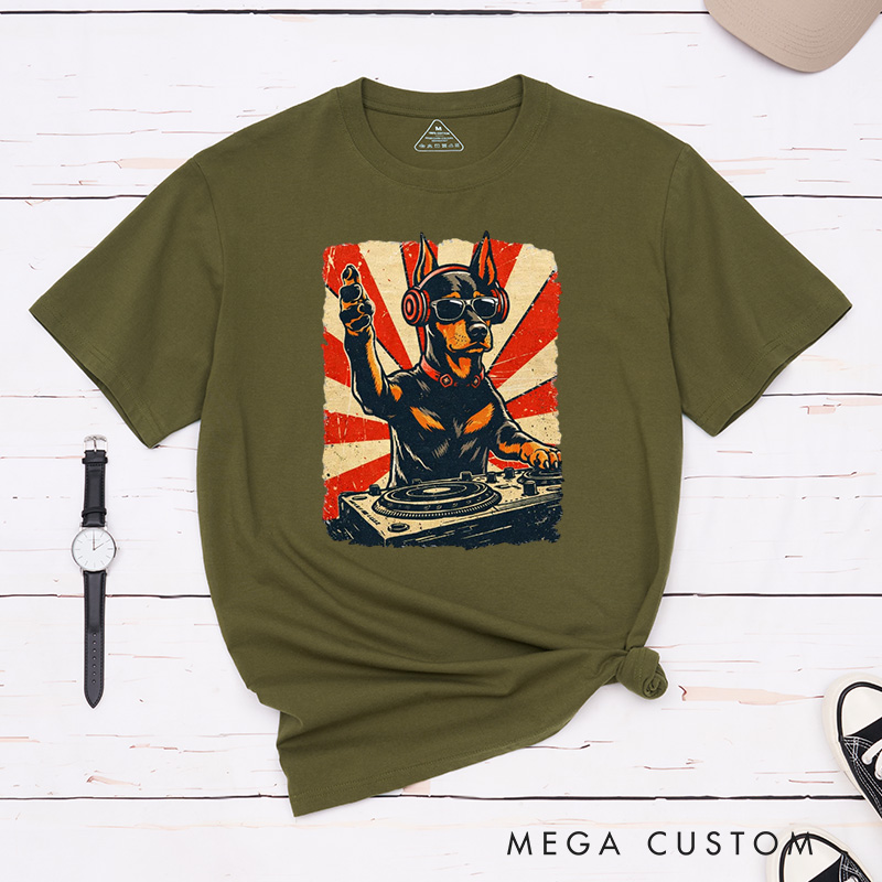 [Personalized Pet Lover Cool DJ Pet T-shirt Funny Pet with Headphones Shirt Stylish Pet Lovers Gift Trendy Pet Graphic T-Shirt