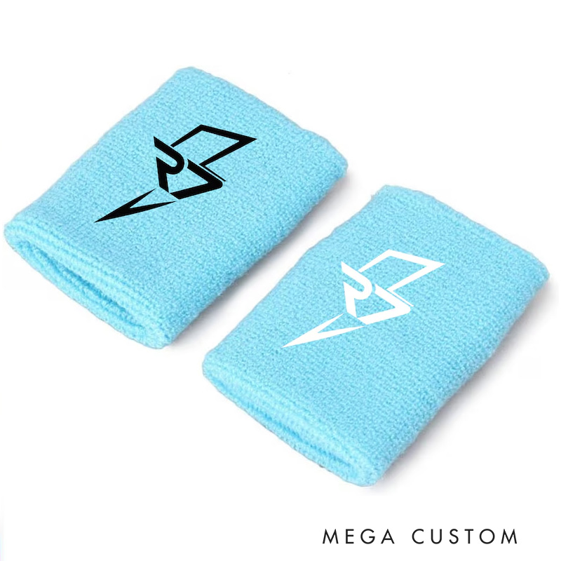 Personalized Custom Printed Sweat Wristbands Your Text Image Logo A Pair for Gym Lovers