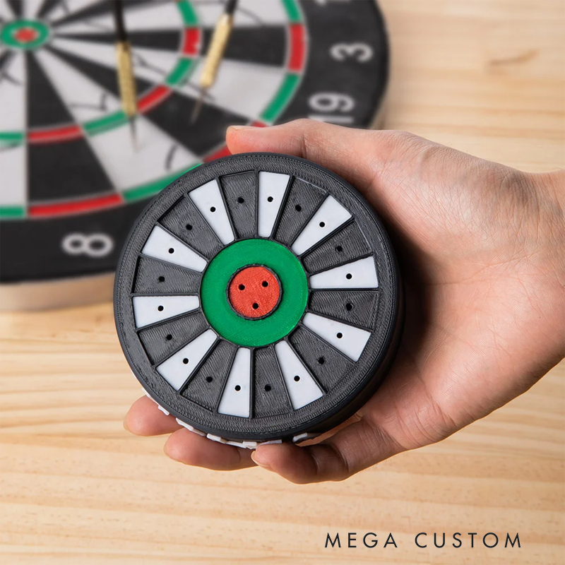 Personalized 3D Printing Mini Dartboard Design Dart Holder with Name Holds 23 Pcs Darts Birthday Gift for Dart Lover