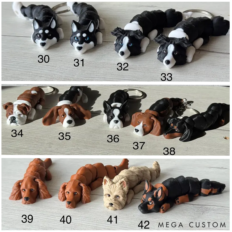 Personalized Dog Lover Custom Dog Keychain Dog Figurine Toy Personalized Pet Gift Dog Lover Gift Keychain