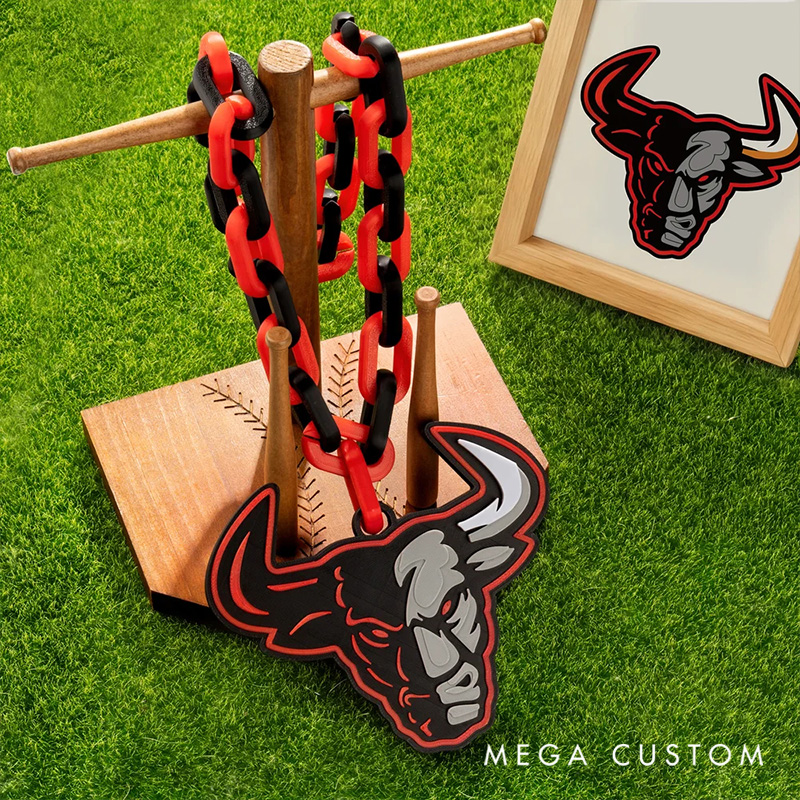 Personalized 3D Printed Sporty Team Logo Turnover Chain with Photo Birthday Game Day Gift for Team Members Sports Fans