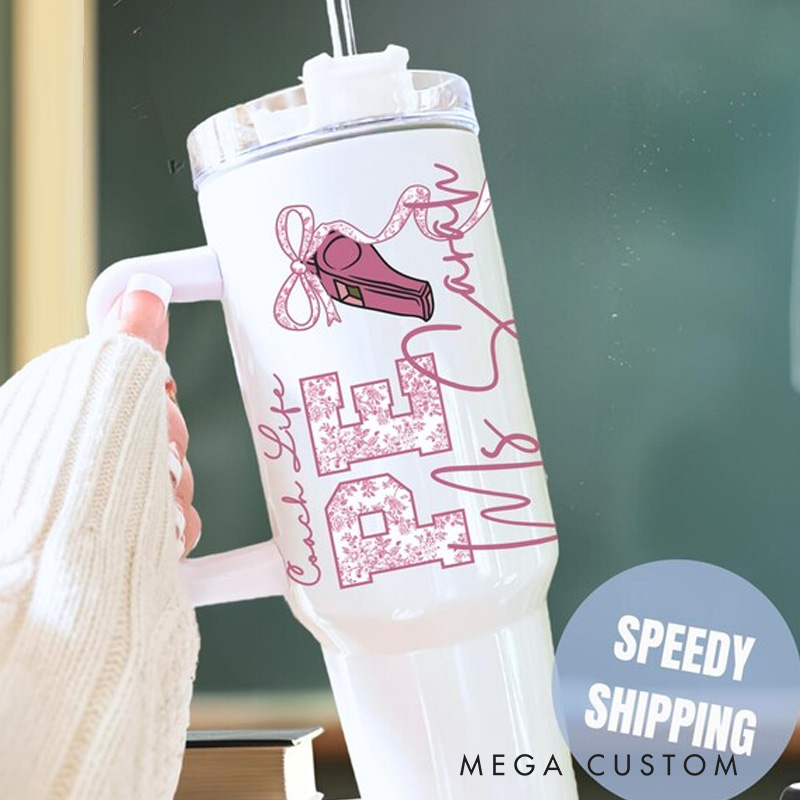 Personalized Fitness Tumbler Physical Education Teacher Gift Custom Travel Cup End of School Gift Quencher for Sport Teacher Gift for Gym Lovers