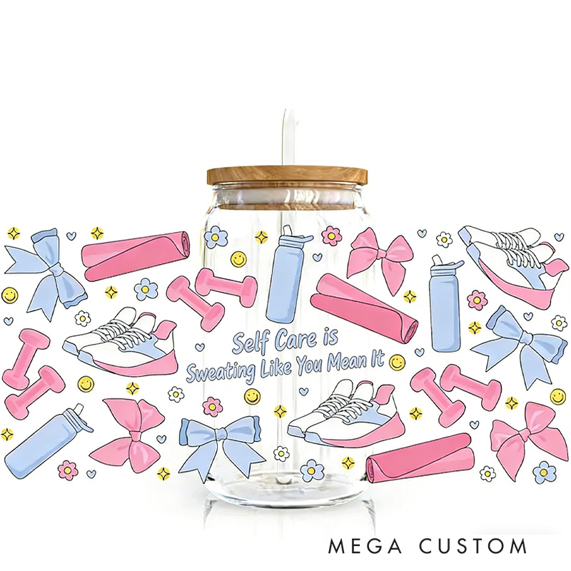 Personalized Gym Water Glasses Self Care Gym Girl Fitness Exercise Glass Gym Fuel Workout Motivational Glass Tumbler Birthday Gift for Gym Lover 