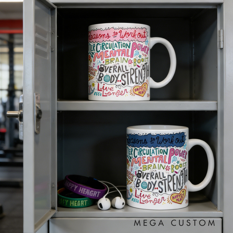 Personalized Couple Mug Fitness Gift Exercise Coffee Mug Reasons To Work Out Mug Fitness Mug Fitness Inspiration Gift Exercise Inspiration Gift Fitness Cup