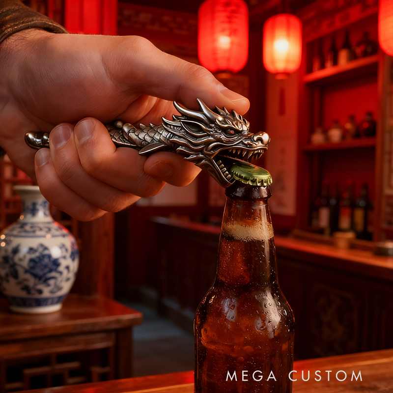 Dragon Head Metal Bottle Opener - Mythical Themed Bar Tool for Beer & Drinks