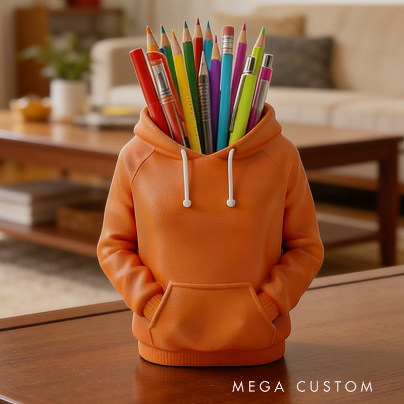 Personalized Hoodie Pencil Holder Sweatshirt Desk Organizer Streetwear Decor Teen & Student Gift Casual 3D Model