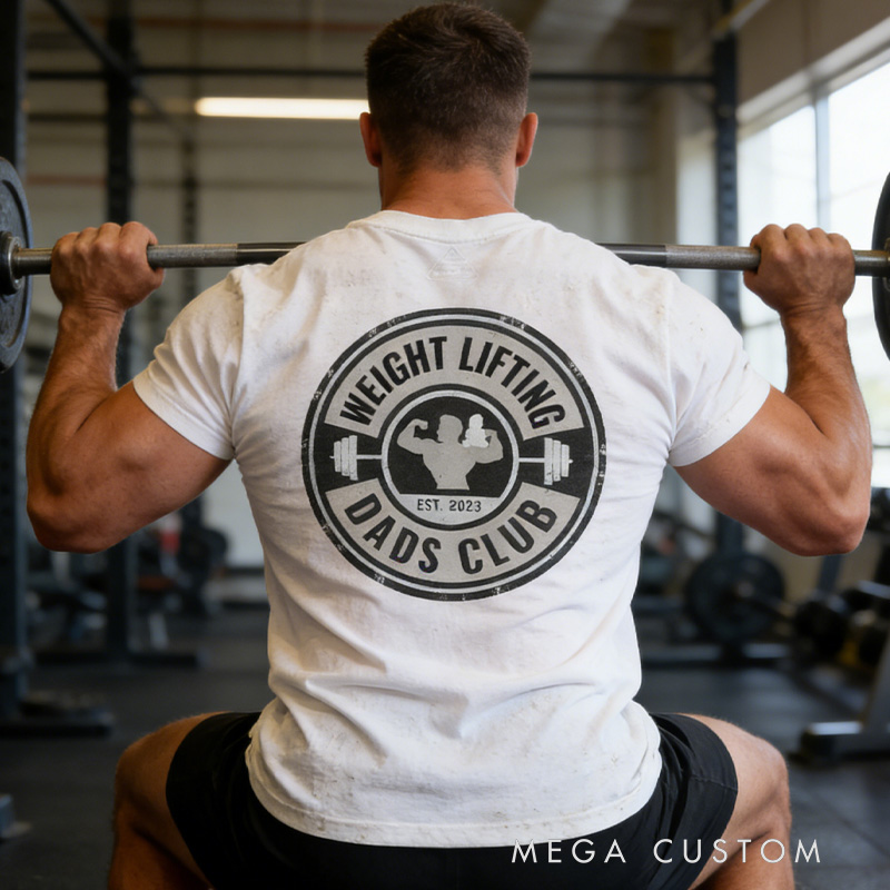 Personalized Weightlifting Couple Classic T-Shirt  Weight Lifting Dads Moms Family Club Funny Weight Lifting Shirt for Gym Lover