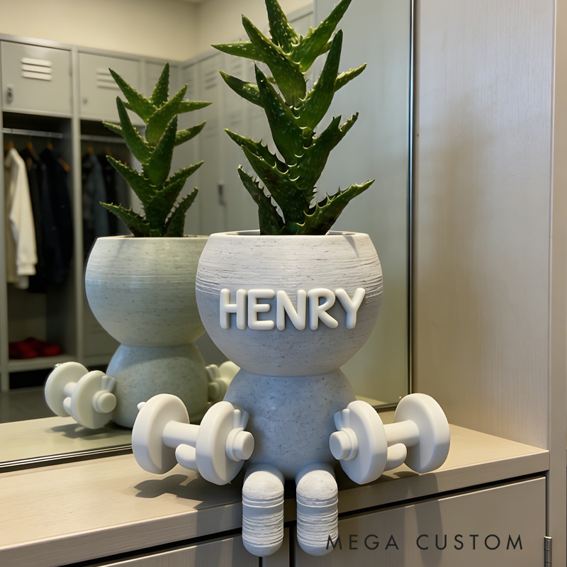 Personalized 3D Printed Do You Even Lift Bro Weightlifter Strength Trainer Airplant Succulent Holder Gift for Friends Gym Rat Gym Lovers