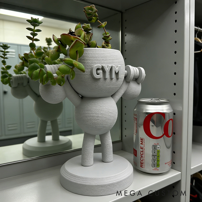 Personalized 3D Printed Kettlebells Succulent Plant Pot Weightlifter Strength Trainer Airplant Succulent Holder Gift for Friends Gym Rat Gym Lovers