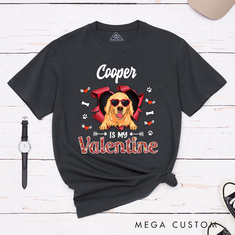 Personalized Dog Lover Dog Valentine Gift Dog Lover Graphic Unisex T-Shirt