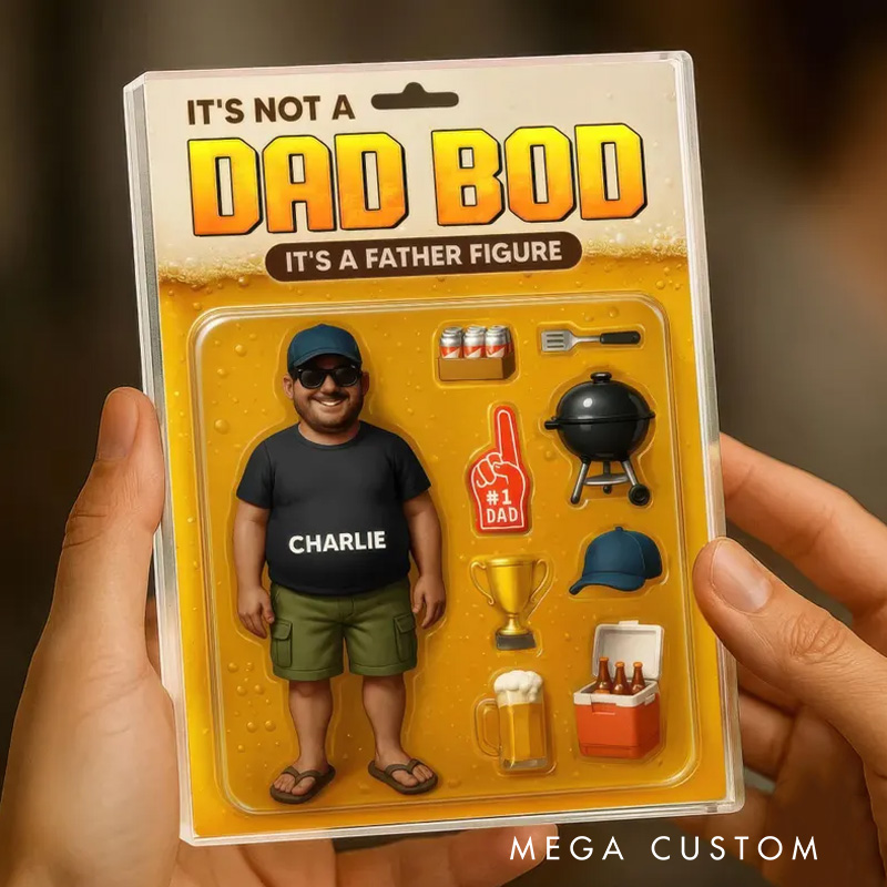 Personalized It's Not a Dad Bod It's a Farther Figure Acrylic Photo Block Plaque with Name Gift for Chef Baking Lovers Baker