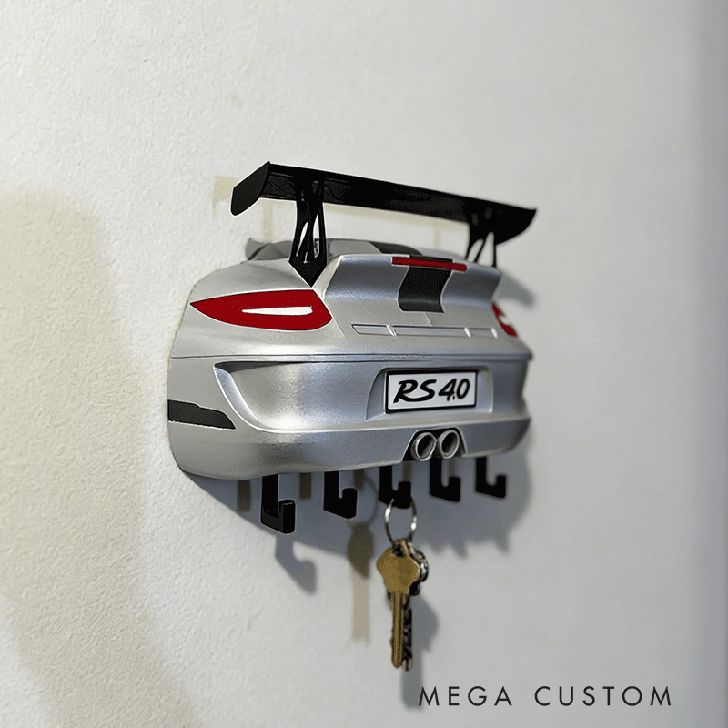 Personalized Por 911 Key Holder Unique Gift for Racers and Racing Lovers