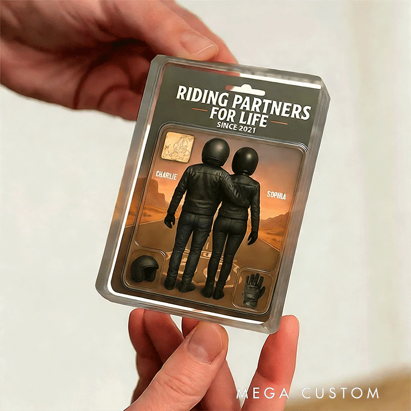 Personalized Motorcycle Gear Route 66 Acrylic Block Plaque Gift for Couples and Motorbike Lovers