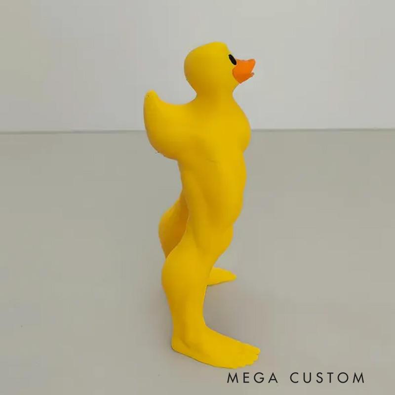 Personalized 3D Printed Funny Muscle Muscular Legs Duck Meme Desk Decor Birthday Gift for Friends Gym Rat Gym Lovers