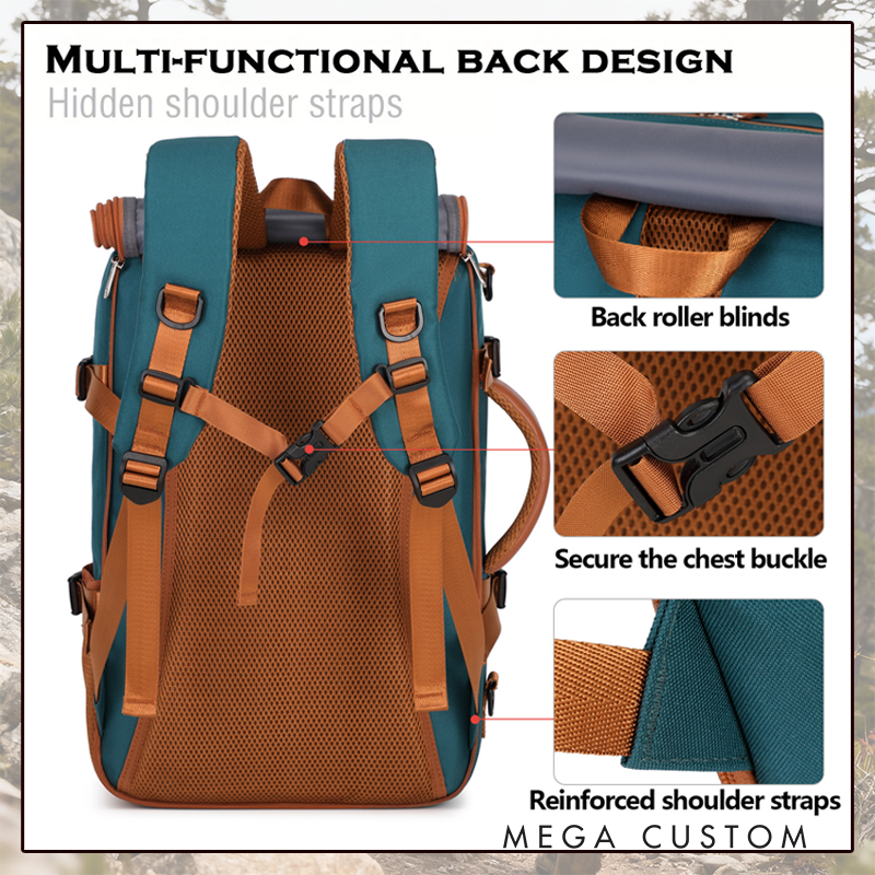 Personalized Multi-Compartment Travel Backpack - Organized Laptop & Shoe Storage Bag for Daily/Travel Use