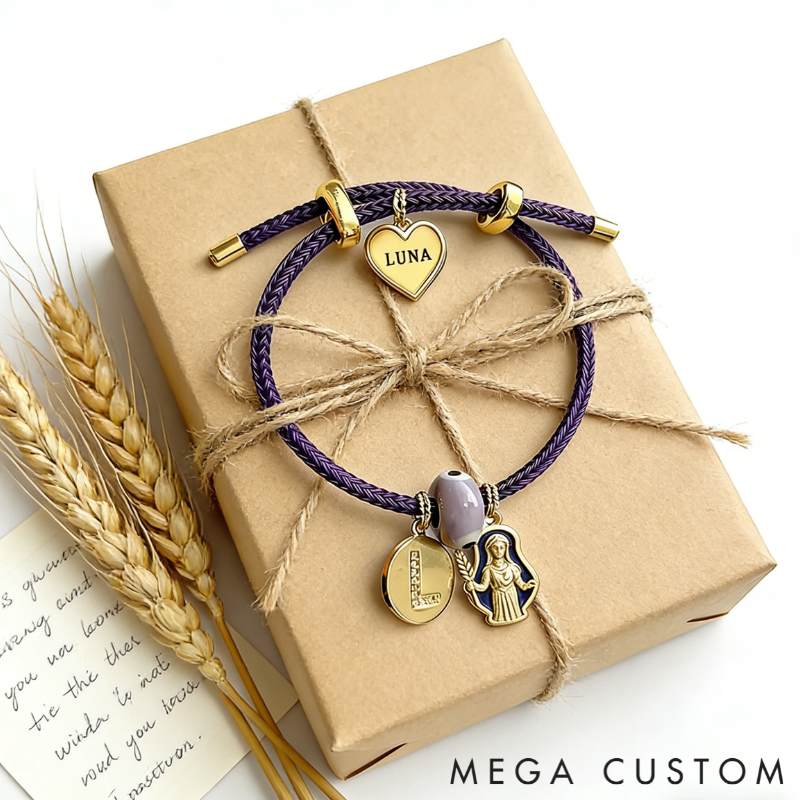 Personalized Zodiac Initials Couple Bracelet Engraved Constellation Charm Gift for Lovers Romantic Connection